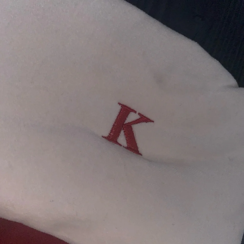 Pottery Barn Letter K Monogram‎ Christmas Stocking Red Velvet
